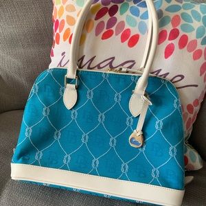 NEW Dooney & Bourke Teal/White Purse Nautical Bag